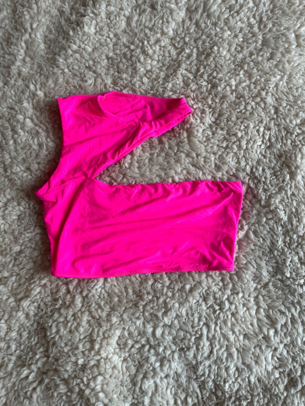 SKIMS Fits Everybody Cut Out Neon Pink Top Size Small